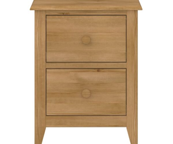 Naomi 2 Drawer Night Stand Pine