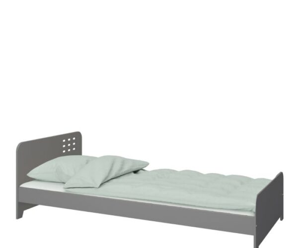 Lowell Bed 90x200cm in Folkestone Grey