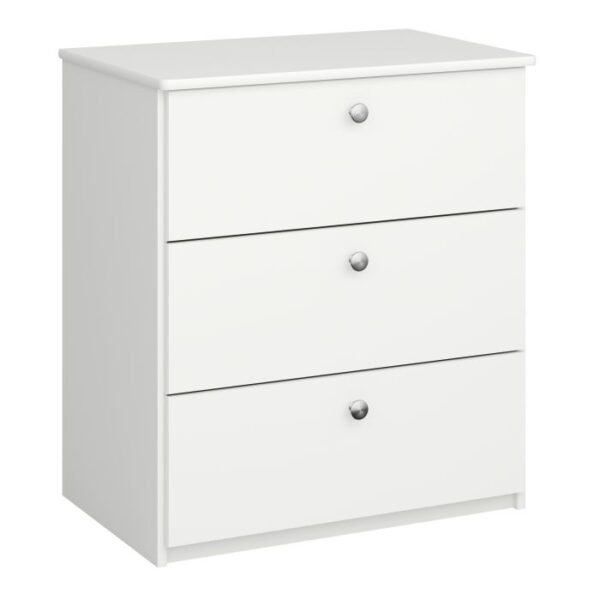 Louis 3 Drawer Chest White - Image 2