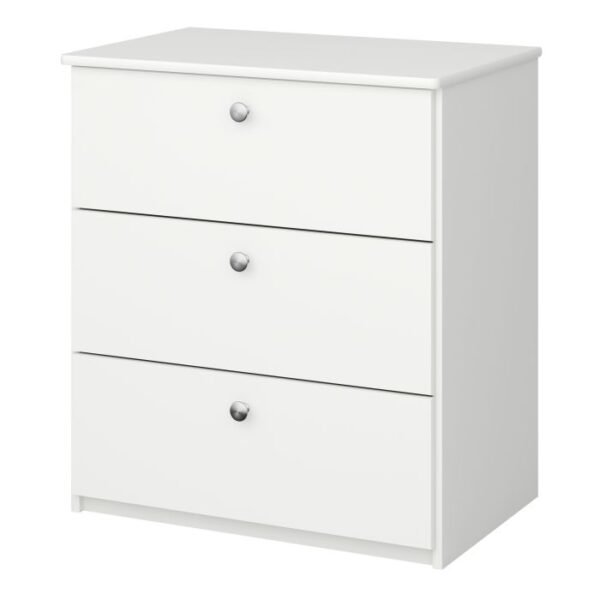 Louis 3 Drawer Chest White - Image 3