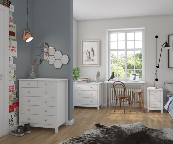 Katie 3 Drawer Chest in White