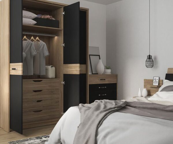 Zadie 3/4 Door Wardrobe with Mirror Door