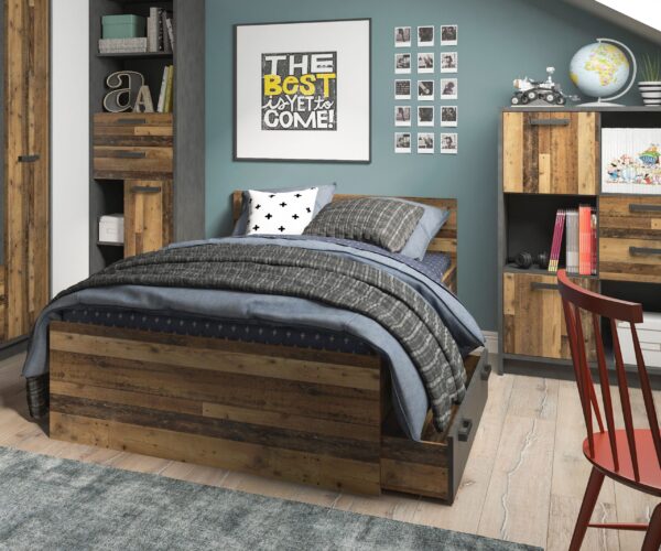 Oscar Single Bed in Walnut