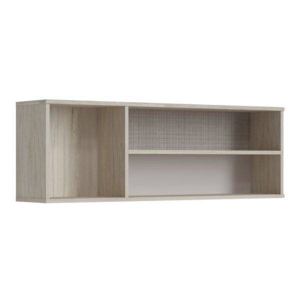 Colson Shelf in Light Walnut, Grey Fabric Effect and Cashmere - Image 2