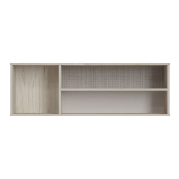 Colson Shelf in Light Walnut, Grey Fabric Effect and Cashmere - Image 3