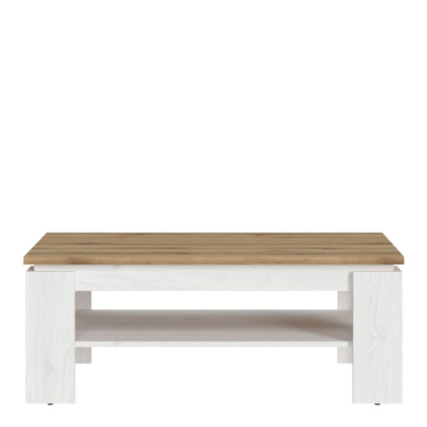 Addison Coffee Table In White And Oak - Image 3