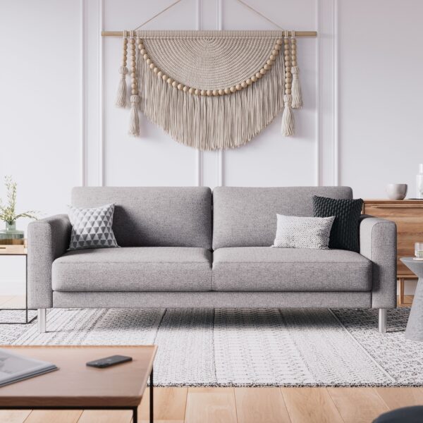 Baker 3-Seater Sofa in Nova Light Grey Sofas & Sofa Bed Homestore uk
