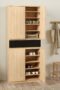 Sydney Shoe Cabinet with 4 Doors 1 Drawer in Jackson Hickory Oak and Black - Shoe Storage Cabinets - Home Store UK