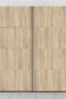 Ross Sliding Wardrobe 180cm in Black Matt with Oak Doors with 2 Shelves