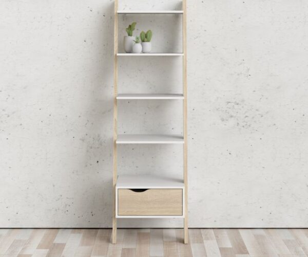 Willow Leaning Bookcase 1 Drawer