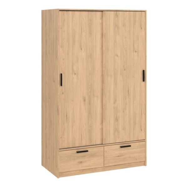 Robe Wardrobe with 2 Doors 2 Drawers in Jackson Hickory Oak - Image 2