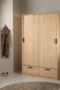 Robe Wardrobe with 2 Doors 2 Drawers in Jackson Hickory Oak - Wardrobe - Home Store UK