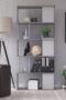 Summer Open Bookcase 4 Shelves in Concrete and White - Bookcase - Home Store UK