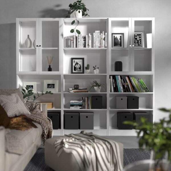 Lauren Tall Wide Bookcase (4 Shelves) - Image 5