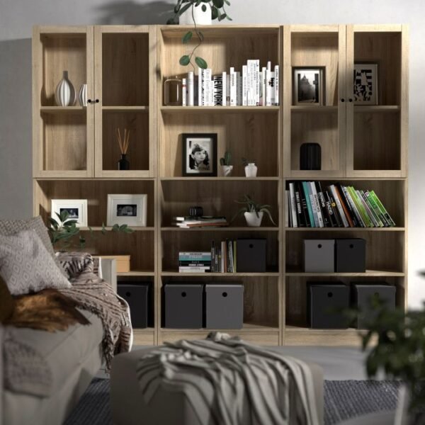 Lauren Tall Wide Bookcase (4 Shelves) - Bookcase - Home Store UK