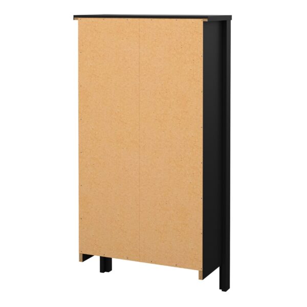 Poppy Shoe Cabinet 2 Flip Down Doors in Matt Black - Image 4