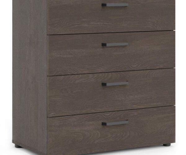 Bryce Chest 4 Drawers in Rovere Gessato Dark Oak