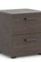 Bryce Nightstand 2 Drawers in Rovere Gessato Dark Oak