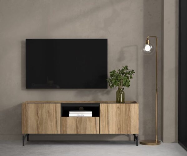 Palmer TV-Unit with 2 Doors + 1 Drawer Oak and Black