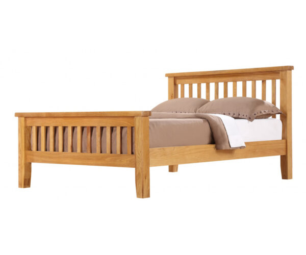 Acorn Solid Oak Bed High Footend Double