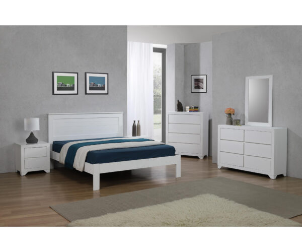 Aetna Double Bed White