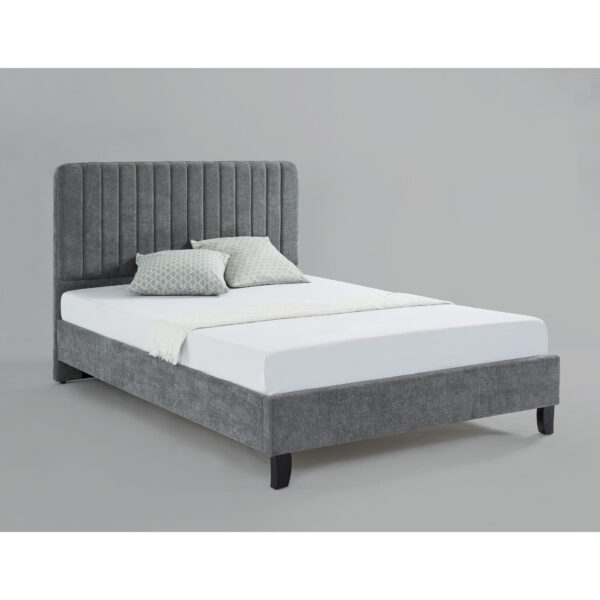 Livingood Fabric Double Bed Grey - Clearance - Home Store UK