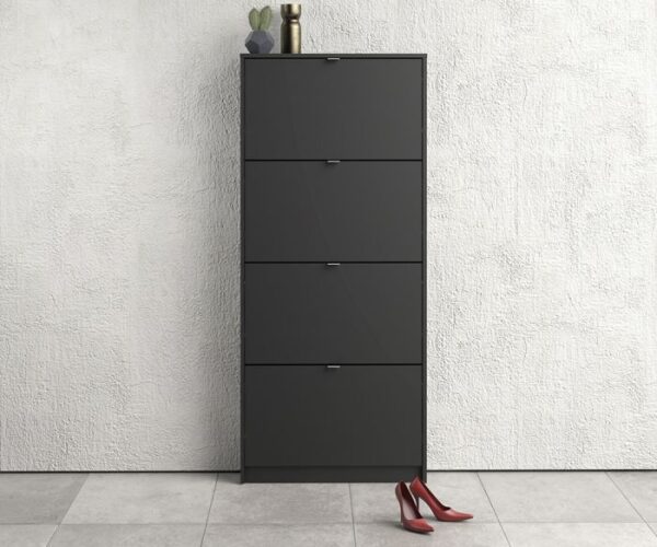 Walsh Shoe Cabinet 4 Flip Down Doors and 1 layer