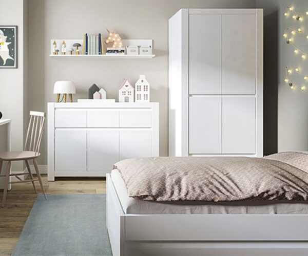 Walker 3 Door 3 Drawer Cabinet in Alpine White