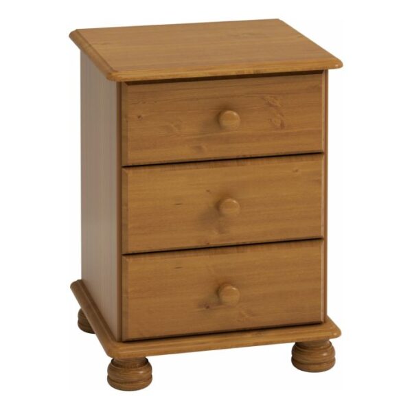 Bell 3 Drawer Bedside in Pine (Package of 2.) - Image 2
