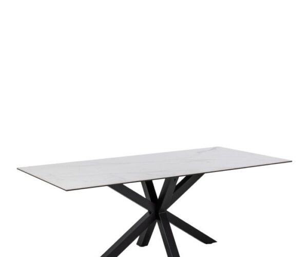 Eden Dining Table with Ceramic White Top.