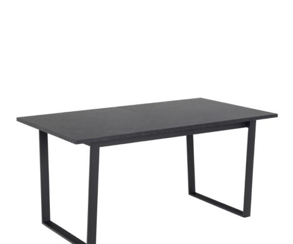 Meander Dining Table with Black Marble Effect.