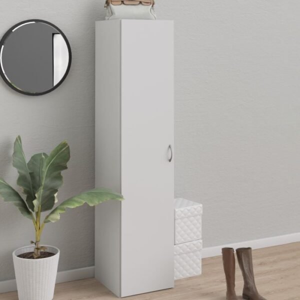 Nook Wardrobe 1 Door in White 1750.