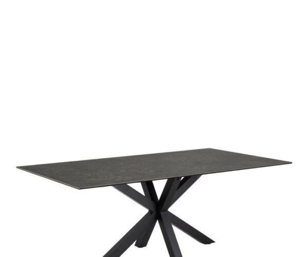 Paradise Dining Table with Ceramic Black Top.