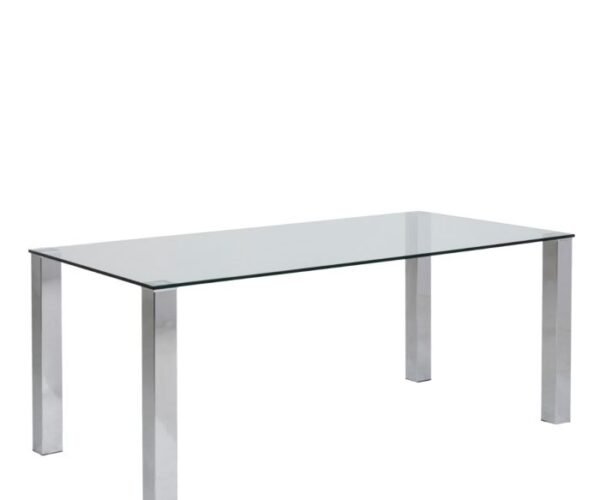 Cantilever Dining Table with Glass Top.