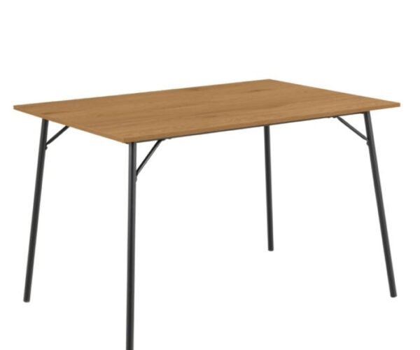 Cuzco Dining Table in Black and Oak.