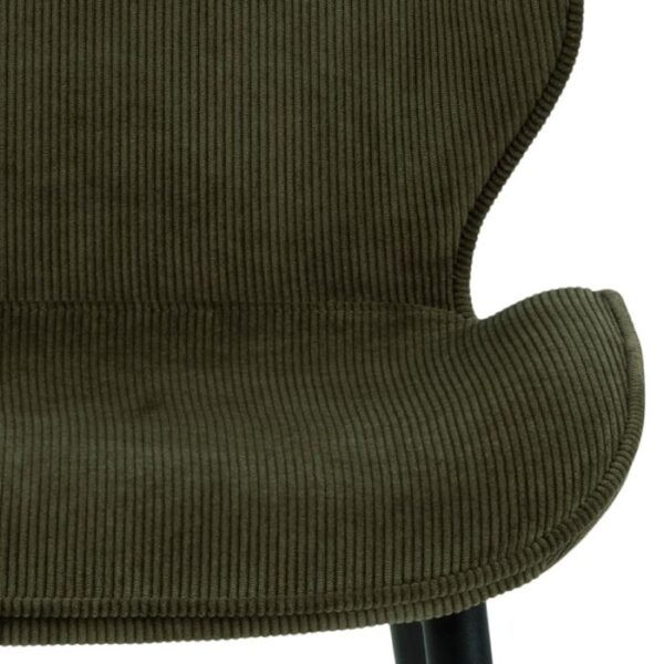 Elise Dining Chair in Olive Green Set of 4. - Image 8