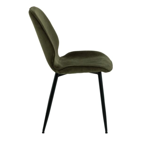 Elise Dining Chair in Olive Green Set of 4. - Image 4