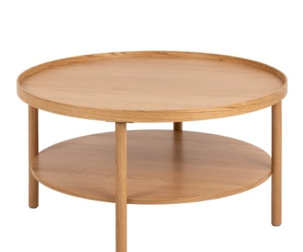 Kent Round Coffee Table in Oak 80x42cm.