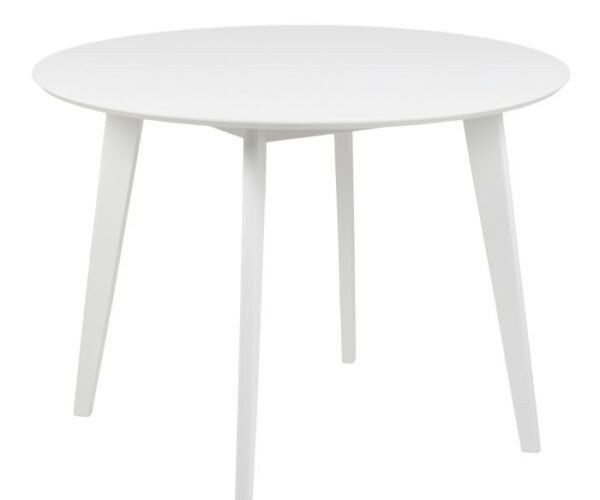 Lennox Round Dining Table in White.