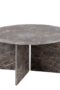 Modern Round Coffee Table in Marron Marble.