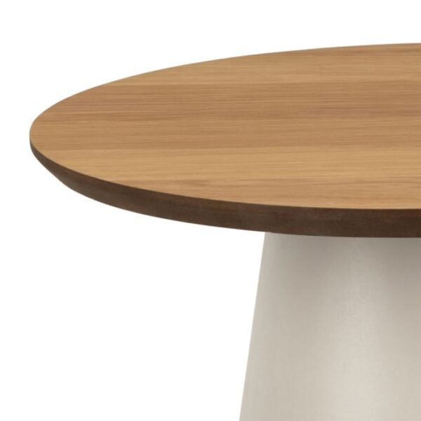 Orb Round Coffee Table in Oak/Grey 45x48cm. - Image 2