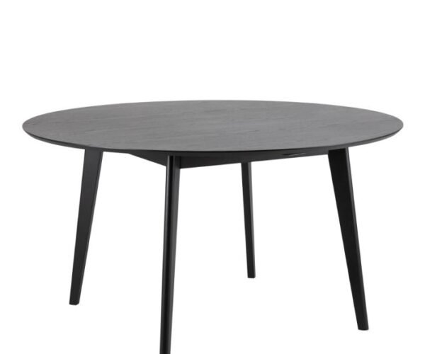 Rockford Round Dining Table in Black 140x76cm.