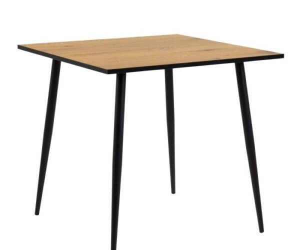 Sofia Small Dining Table in Oak & Black Legs.