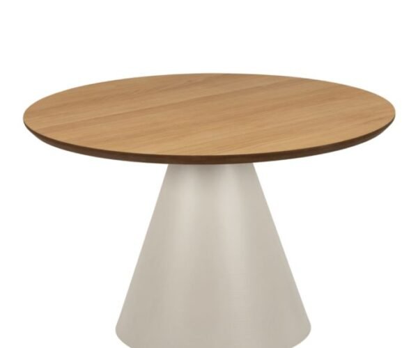 Zen Low Round Coffee Table in Oak/Grey 65x43cm.