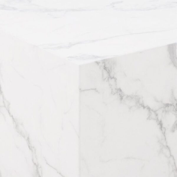 Box Square Coffee Table Set in White Marble Carrara. - Image 5