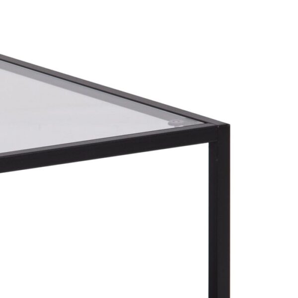Shoreline Black Metal Coffee Table Set with Glass Top. - Image 6