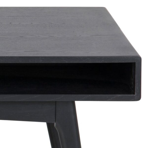 Juno Coffee Table with Open Shelf in Black. - Image 5