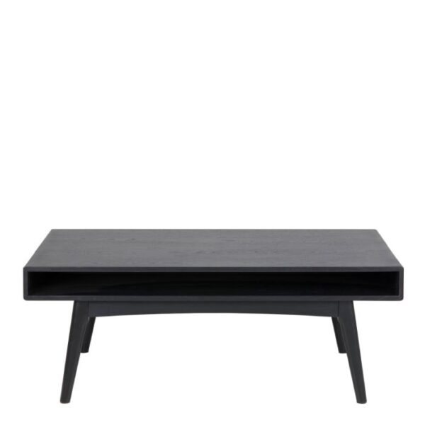 Juno Coffee Table with Open Shelf in Black. - Image 2