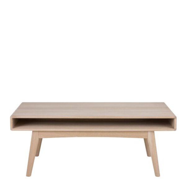 Kairos Coffee Table with Open Shelf in White Oak. - Image 2