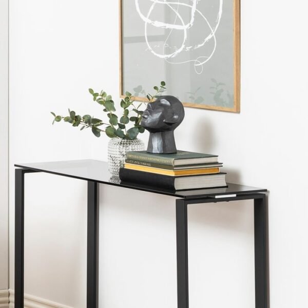 Vivienne Console Table with Smoked Glass Top. - Image 4